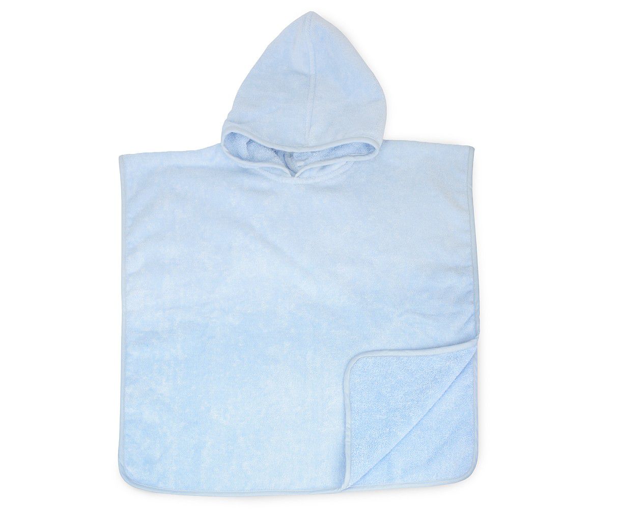 The One Towelling The One Baby Poncho met Capuchon Light Blue