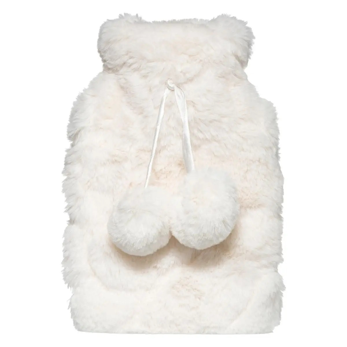 Feeric lights & Christmas Superzachte fluffy pluche warmwaterkruik met hoes wit 280 ml -