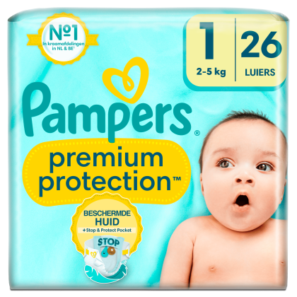 Pampers ampers Premium Protection Maat 1, 26 Luiers bij Jumbo