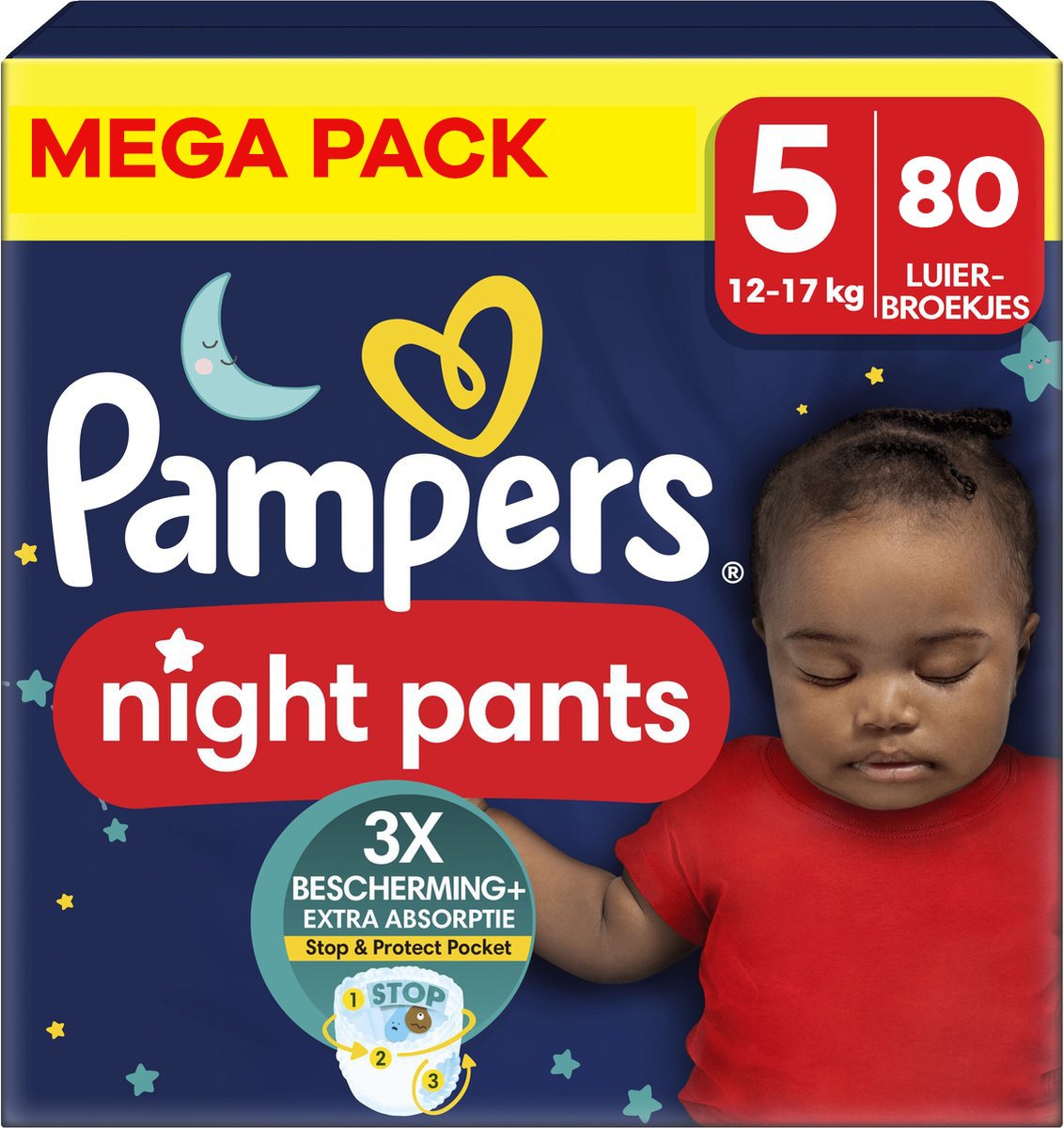 Pampers  Night Pants - Maat 5 - Mega Pack - 80 stuks - 12/17 KG