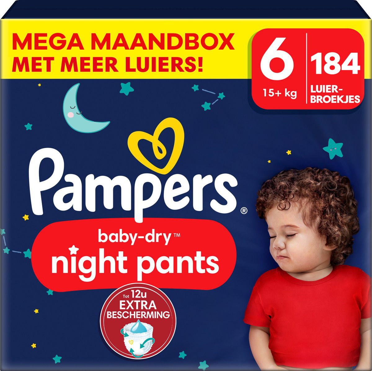 Pampers  Baby Dry Night Pants - Maat 6 - Mega Maandbox - 184 luierbroekjes