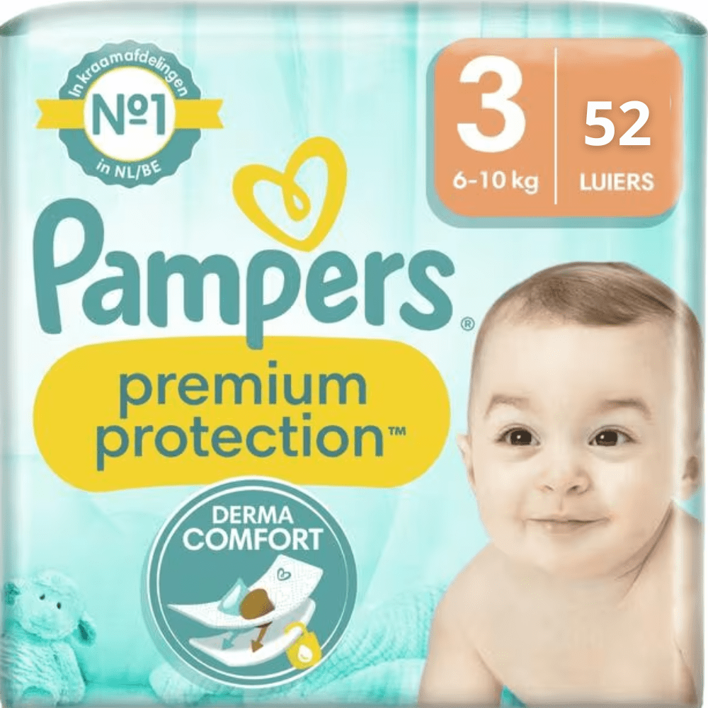 Pampers Premium Protection Luiers Maat 3 - 52 Luiers