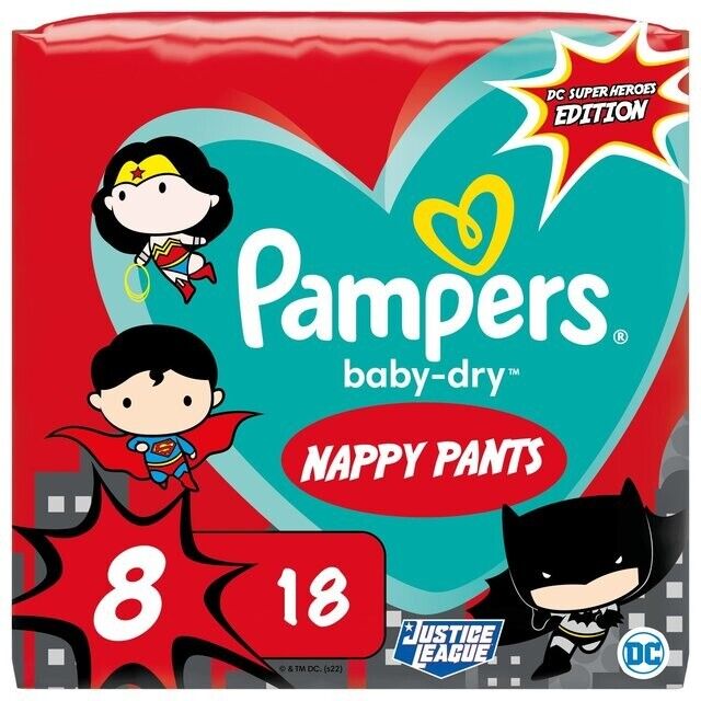 Pampers Baby Dry Pants Maat 8 - 18 Luierbroekjes - DC Superheroes Edition