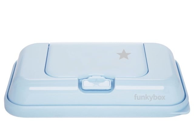 Funkybox  Billendoekjes Doosje - To Go - Soft Blue - White Star