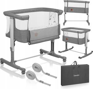 Onbekend Lionelo Aurora 3in1 Co-sleeper - Babybedje tot 9 kg - Meegroeibed - 4 wielen met rem - Campingbedje