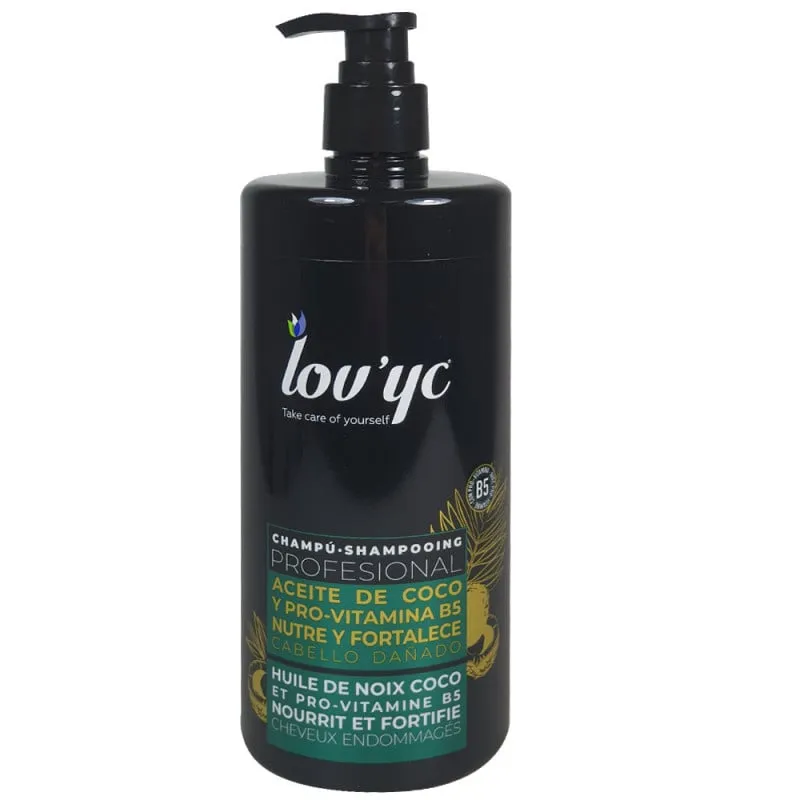 Lov'yc Shampoo Voedt en Versterkt Beschadigd Haar - Kokosolie - 750 ml