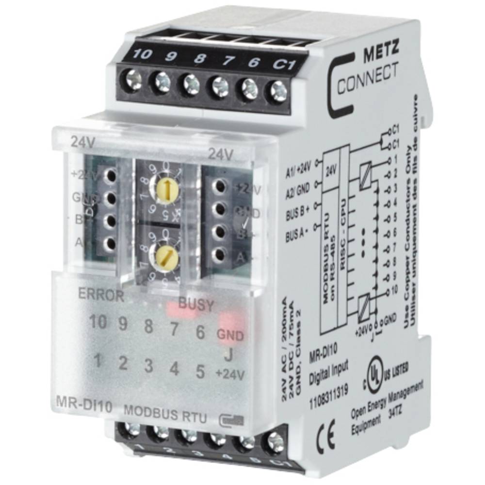 Metz Connect MR-DI10 Modbus RTU Modbus module 24 V/AC, 24 V/DC 85 mA Inhoud: 1 stuk(s)