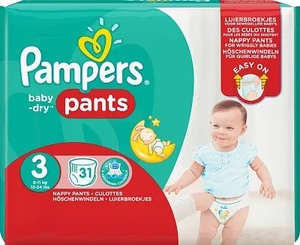 Pampers Baby Dry Pants Maat 3 - 31 Luiers