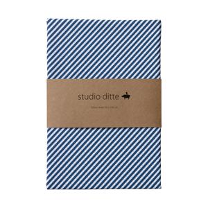 Studio Ditte Hoeslaken Streepjes Nachtblauw 70x150 cm
