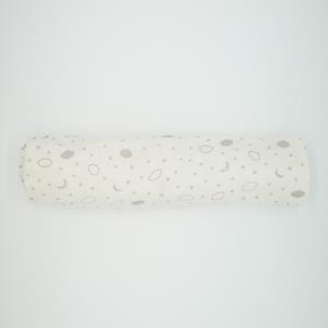 Babydrogist Hydrofiele Luierdoek - Smiley Cloud Grey - 70 x 70 cm - 1 stuk - 100% Biologisch Katoen