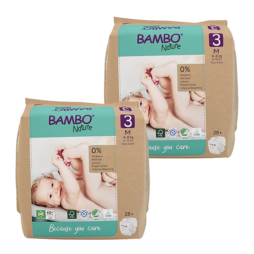 Bambo Nature Luier Maat 3 Voordeelverpakking 56 luiers