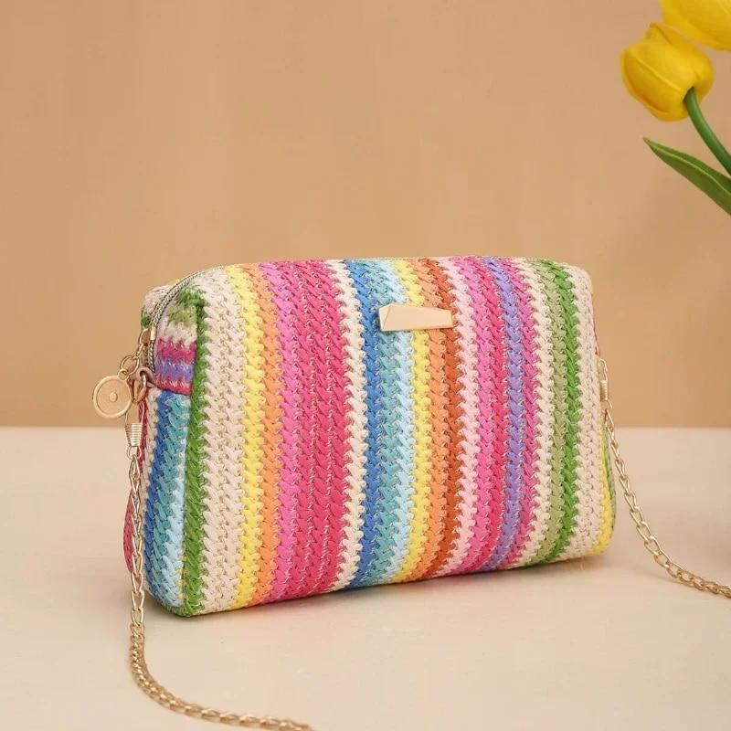 Mango Event Rotan Breien Vrouwen Strozak Strand Zomer Keten Kleine Portemonnee en Handtas Vrouwelijke Schouder Crossbody Tassen Reizen Ontwerp Flap Bag