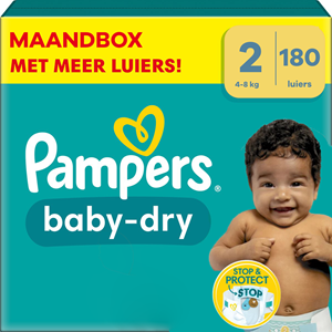 Pampers  Baby Dry - Maat 2 - Maandbox - 180 luiers