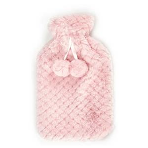 Giftdecor Warmwater kruik - 1.8 liter - pluche hoes in roze - winter kruiken - 22 x 35 cm -