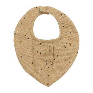 Meyco Baby Rib Mini Spot Bandana Slabbetjes - 2 stuks - Toffee Melange