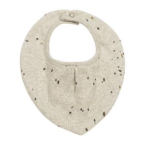 Meyco Baby Rib Mini Spot Bandana Slabbetjes - 2 stuks- Sand Melange