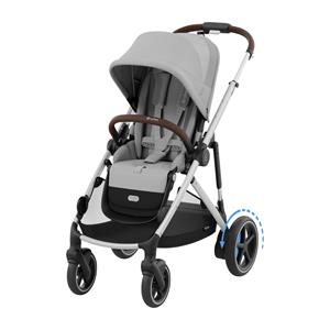 Cybex E-Gazelle S Kinderwagen - Silver - Stone Grey / Mid Grey