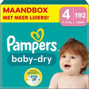 Pampers  Baby Dry - Maat 4 - Maandbox - 192 stuks - 9/14 KG