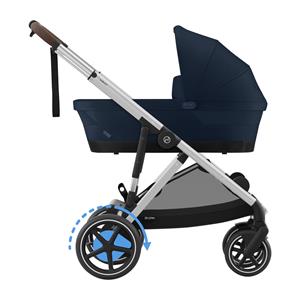 Cybex E-Gazelle S Kinderwagen 2-in-1 - Silver - Ocean Blue / Navy Blue