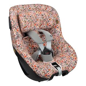 Ukje Autostoelhoes voor Maxi Cosi Pearl Roze Bloemen | Hoes Pearl360 + Mica Pro - Maxi Cosi Hoes Groep 0-1 - Zacht Katoen&Wasmachine veilig - Perfecte Pasvorm