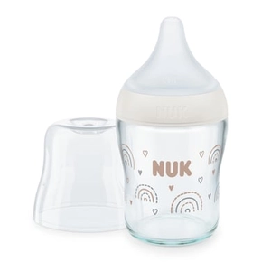 NUK Glazen fles Perfect Match 120 ml regenboog wit