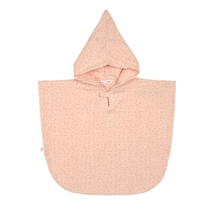 Lässig peach Kinderbadponcho Muslin Dots rose