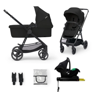 Kinderkraft Classic Black Nieuw 4 in 1 Mink Pro kinderwagen + Base