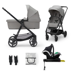 Kinderkraft Classic Nieuw 4 in 1 Mink Pro kinderwagen Grijs + Basis