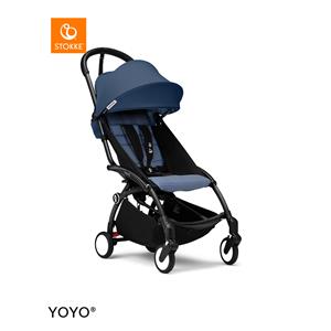 Stokke YOYO3 Kinderwagen - Black Frame - Air France Blue