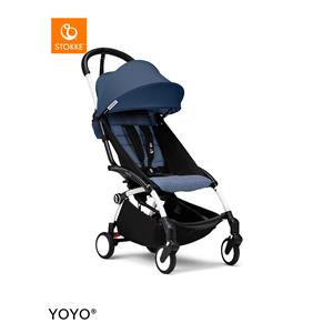 Stokke YOYO3 Kinderwagen - White Frame - Air France Blue