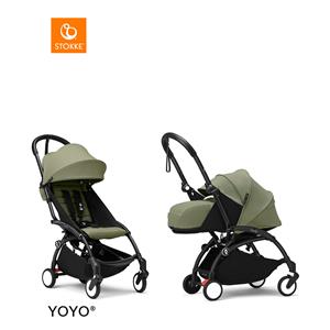 Stokke YOYO3 Complete Kinderwagen - Black Frame - Olive