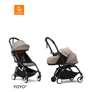 Stokke YOYO3 Complete Kinderwagen - Black Frame - Taupe