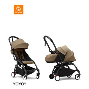 Stokke YOYO3 Complete Kinderwagen - Black Frame - Toffee