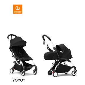 Stokke YOYO3 Complete Kinderwagen - White Frame - Black