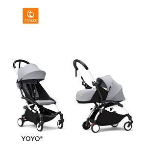 Stokke YOYO3 Complete Kinderwagen - White Frame - Stone