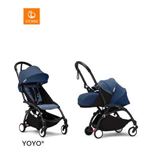 Stokke YOYO3 Complete Kinderwagen - Black Frame - Air France Blue