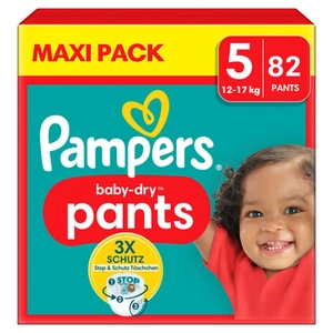 Pampers Junior Baby-Dry Broekjes, maat 5 , 12-17kg, Maxi Pack (1 x 82 Broekjes)