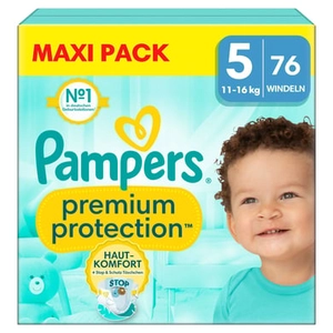 Pampers Protection Junior Premium luiers , maat 5 11-16kg, maxiverpakking (1x 76 luiers)