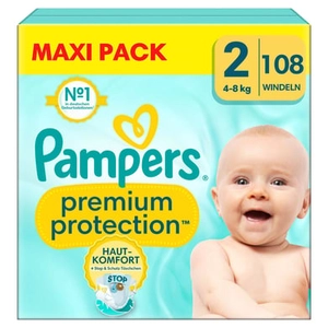 Pampers Protection Premium luiers , maat 2 mini 4-8kg, maxipak (1x 108 luiers)