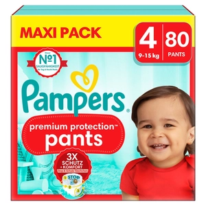 Pampers Protection Premium Pants, maat 4, 9-15kg, maxipak (1x 80 luiers)