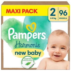 Pampers Harmonie luiers maat 2 mini, 4kg - 8kg, maxi verpakking (1x96 luiers)