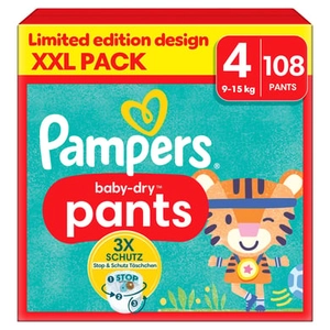 Pampers Baby-Dry Broekjes, maat 4 Maxi, 9-15kg, XXL-verpakking (1 x 108 Broekjes