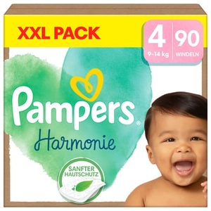 Pampers Harmonie maat 4 maxi luiers, 9-14 kg, XXL pak (1x 90 luiers)