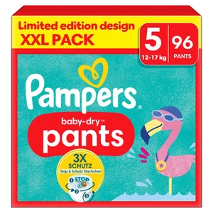 Pampers Junior Baby-Dry Broekjes, maat 5 , 12-17kg, XXL-verpakking (1 x 96 Broekjes)