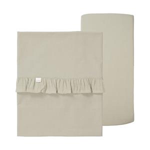 Koeka Faro Ruffle Set Wieg - Laken En Hoeslaken - Sage