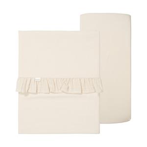 Koeka Faro Ruffle Set Wieg - Laken En Hoeslaken - Sand