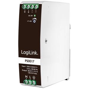 LogiLink PS0017 DIN-rail netvoeding 48 V 2.5 A 120 W Inhoud: 1 stuk(s)