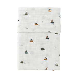 Cottonbaby Soft Ledikantlaken - 120x150 cm - Boats At Sea