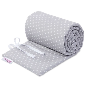 Babybay Cotton  nest organic geschikt voor model Boxspring XXL licht grijs sterren wit