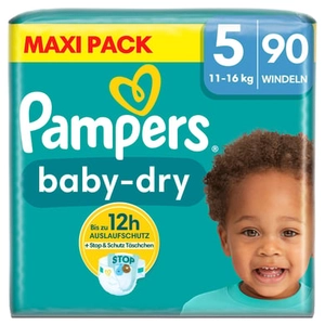 Pampers Baby-Dry luiers, maat 5, 11-16 kg, maxiverpakking (1 x 90 luiers)